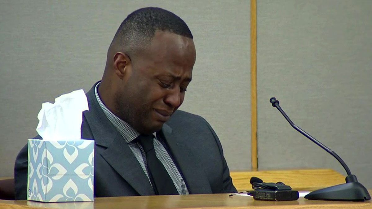 Former Officer Emotional on the Stand in Shooting Trial