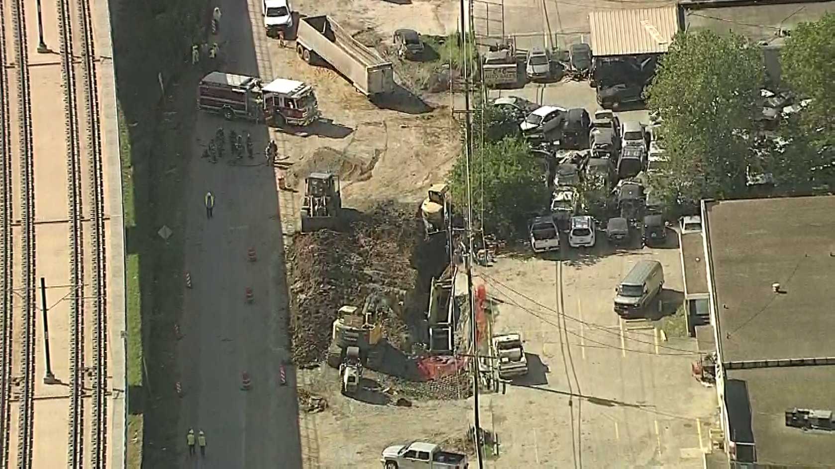 Natural Gas Line Breaks in Dallas