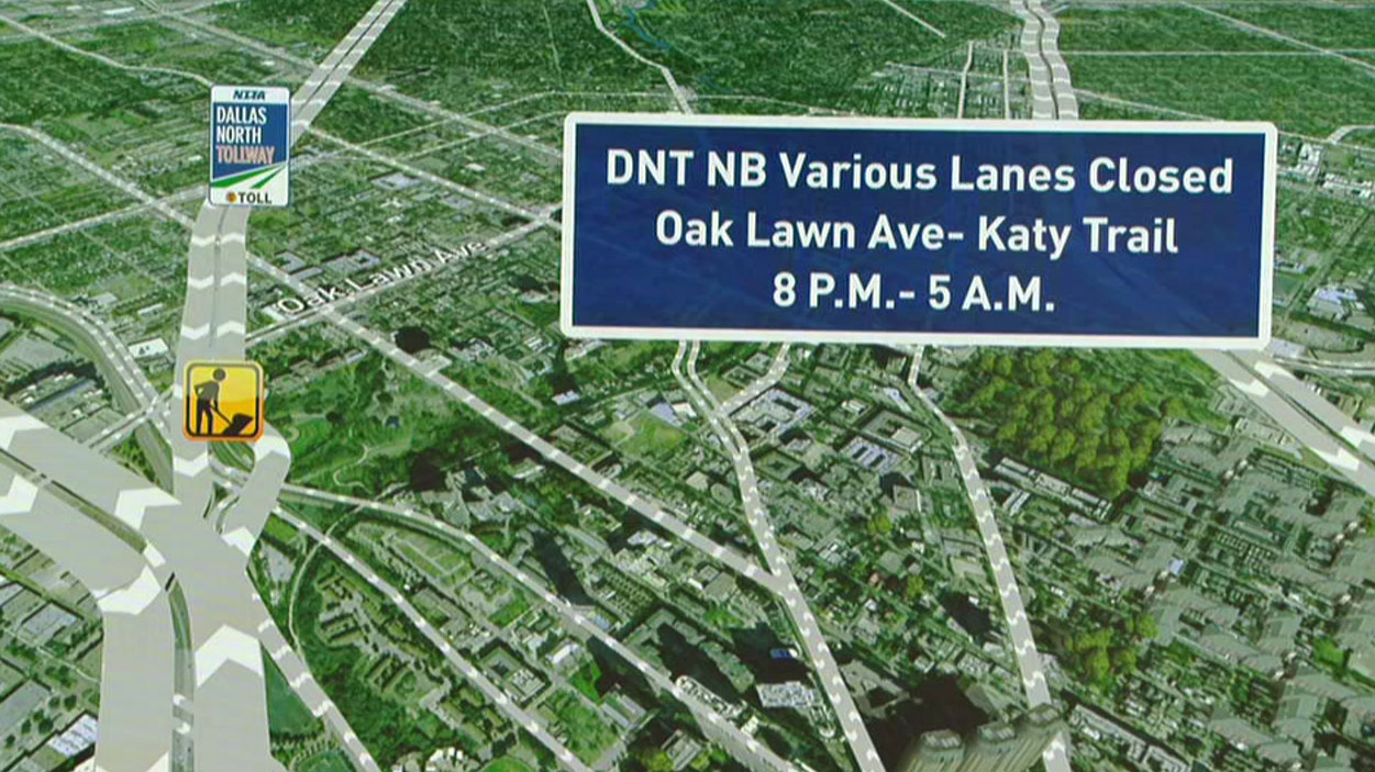 Dallas North Tollway Closures Tuesday Night