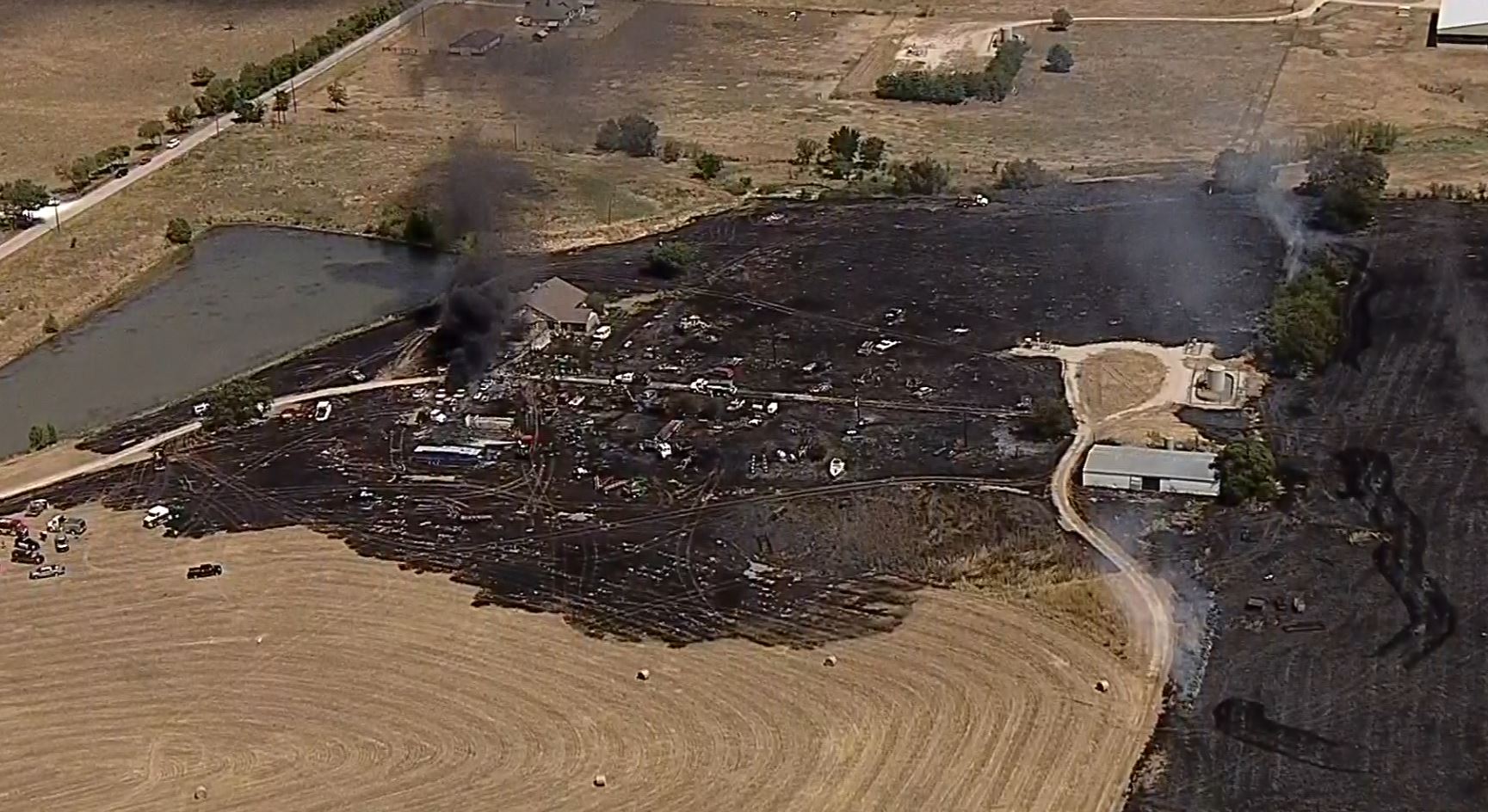 Fire in Northwest Justin in Denton County