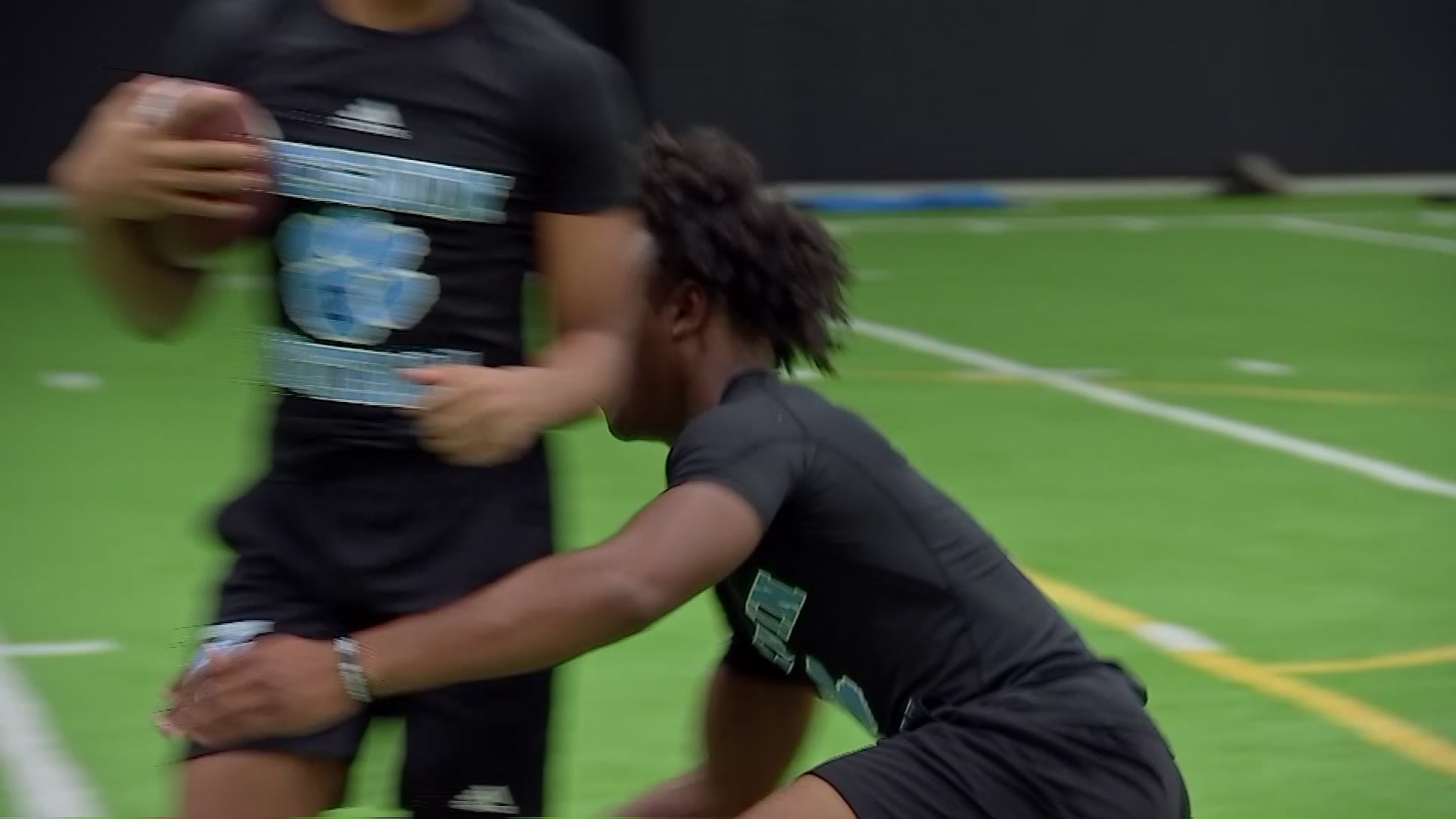 DFW Athletes Begin Practices With New Tackling Drills