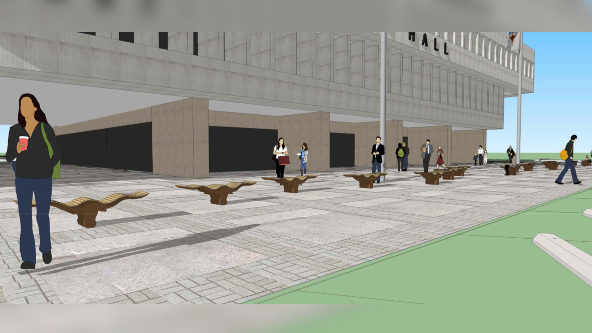 Fort Worth City Hall Makeover Could Include 'Molly' Benches