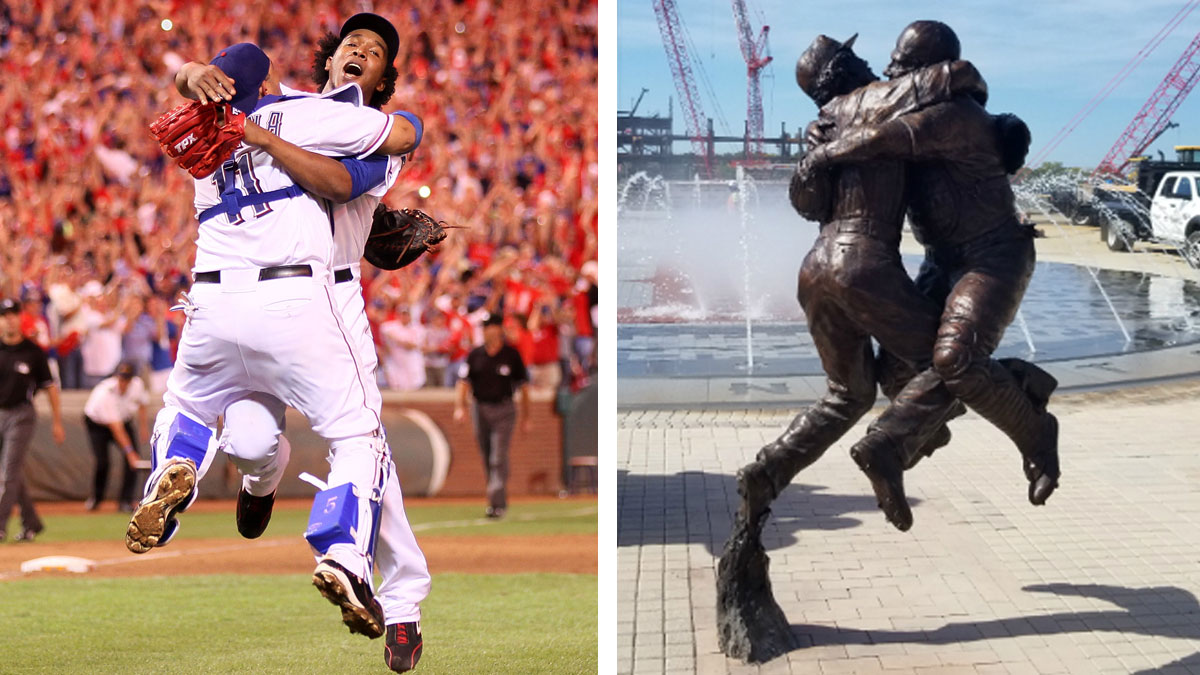 Arlington Reveals Rangers 'Going to the Show' Statue