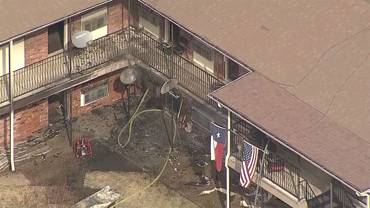 Firefighters Battle Apartment Fire in Hurst