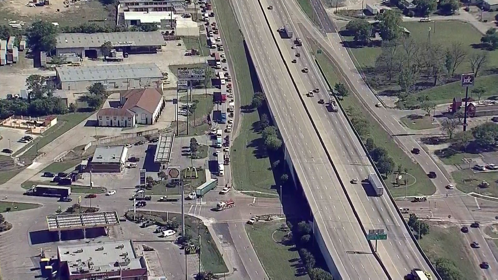 NB I-45 Reopens in Hutchins After Gas Leak