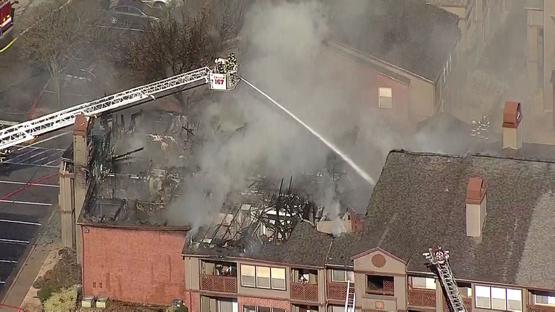 Crews Battle Large Fire in Lewisville