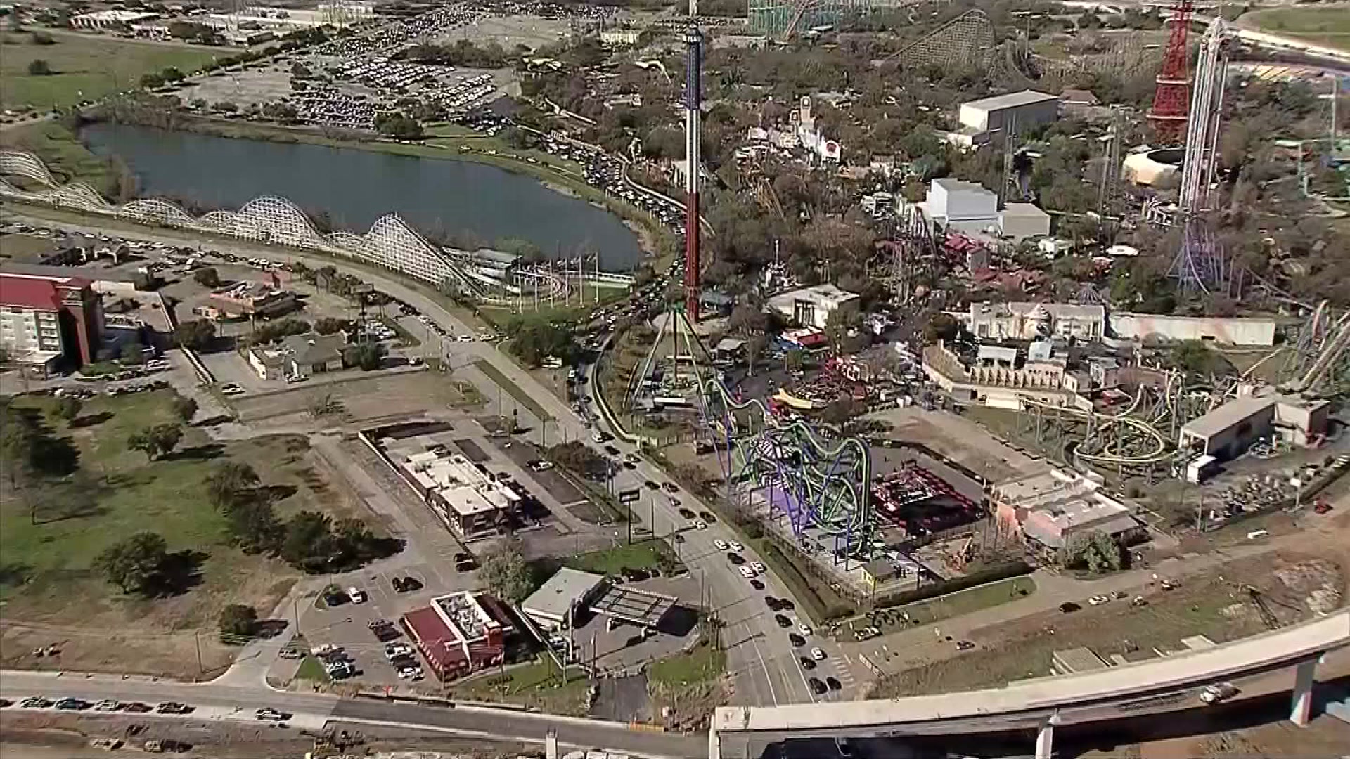 Watch: Spring Break Gridlock at Six Flags in Arlington