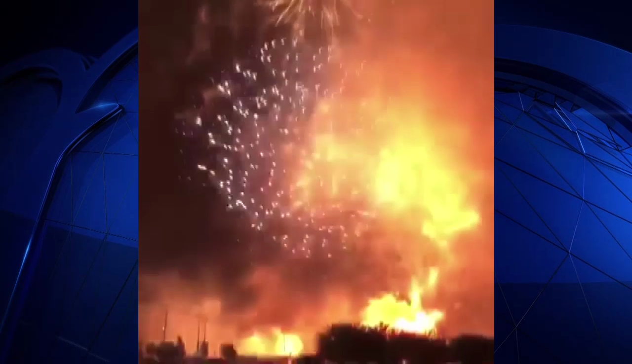 Watch: Planned Explosion Ends Fireworks Show in Mansfield