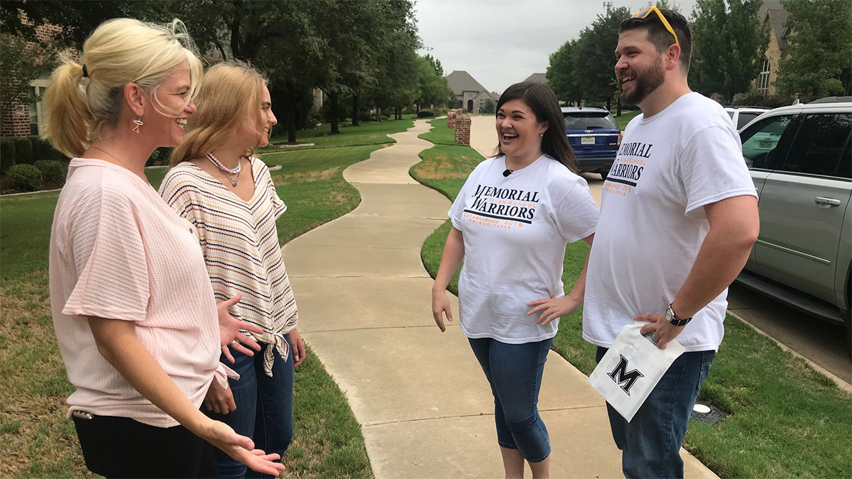 Frisco Teachers Go Door-to-Door Meeting 1,100 New Students