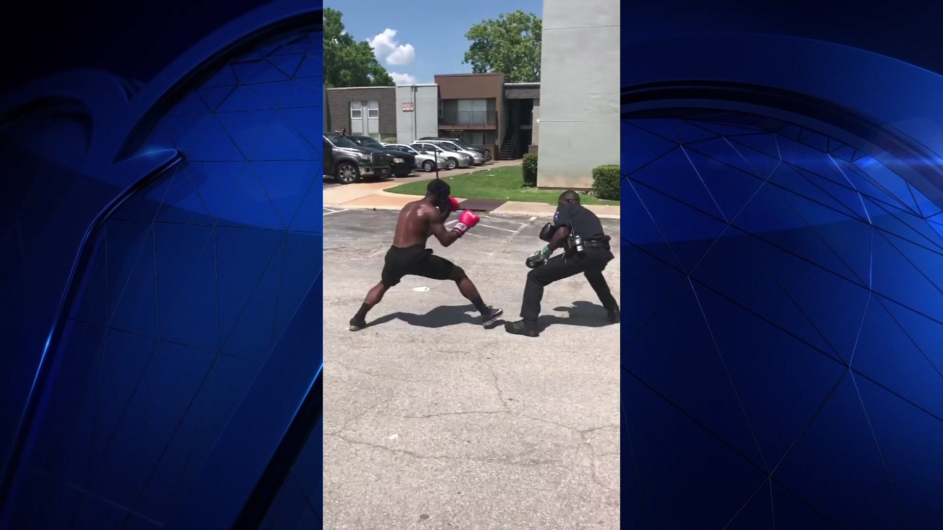 WATCH: Mesquite Officer Accepts Boxing Challenge