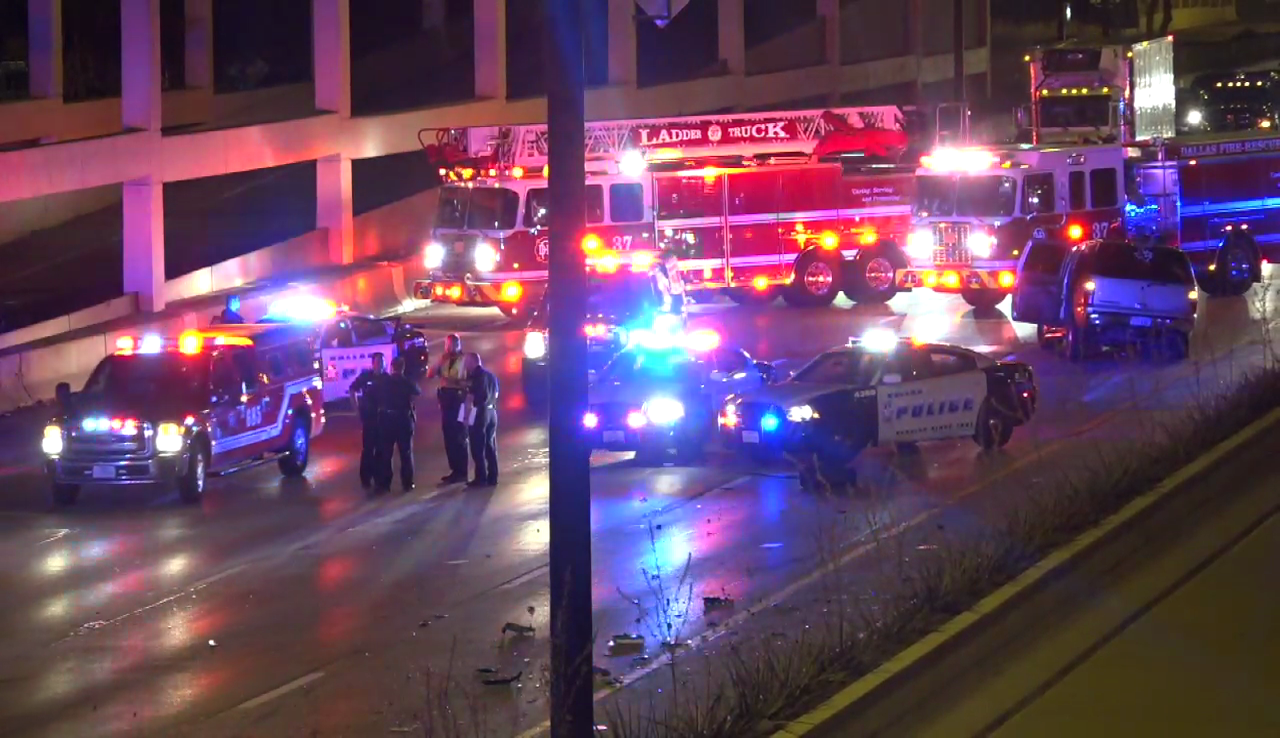 Wrong-Way Crash Closes US-75 in Dallas Overnight