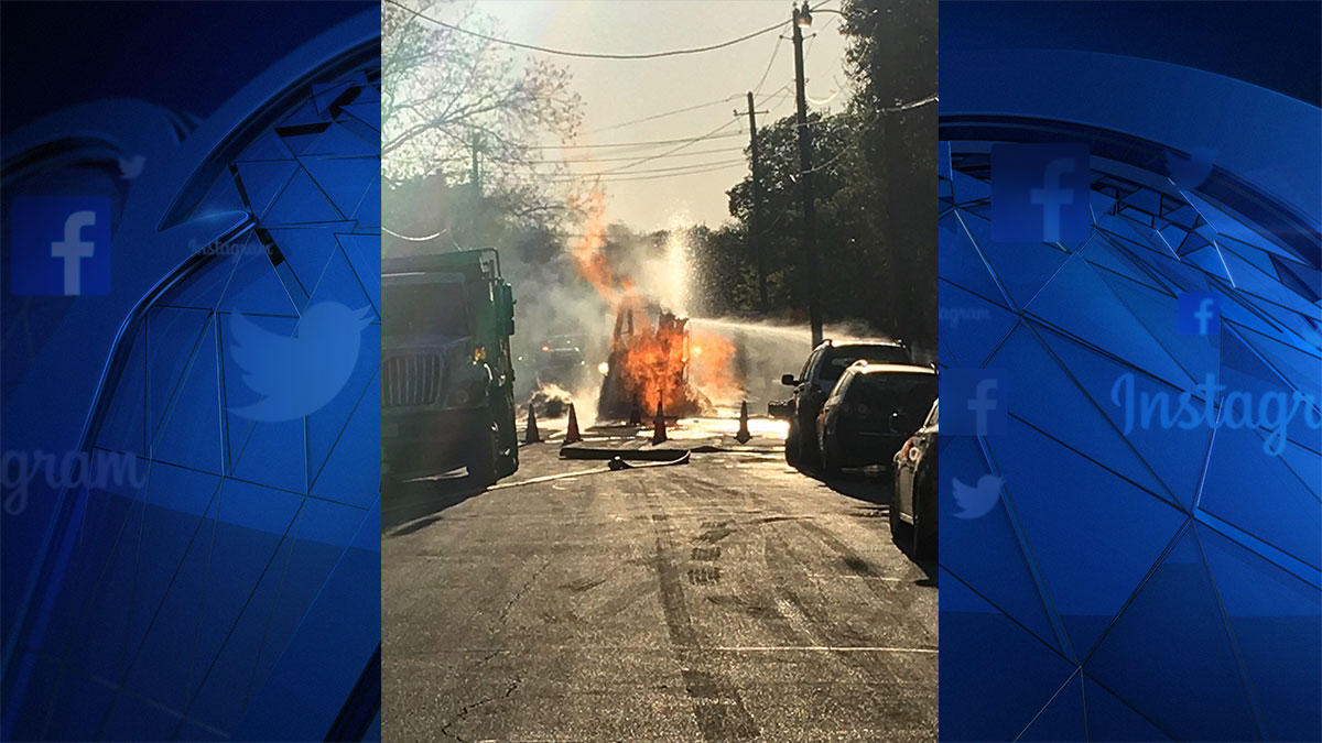 Utility Crews Spark Gas Line Fire in Arlington