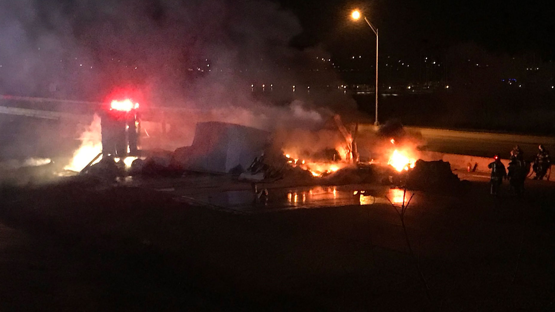 Fiery Crash Closes I-30 in Rowlett