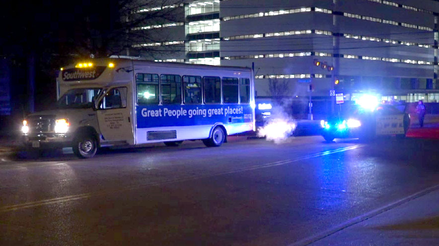 Southwest Airlines Employee Bus Damaged in Shooting