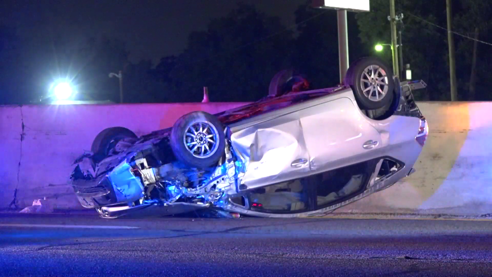 1 Hurt in Chain Reaction Crash on Stemmons Freeway