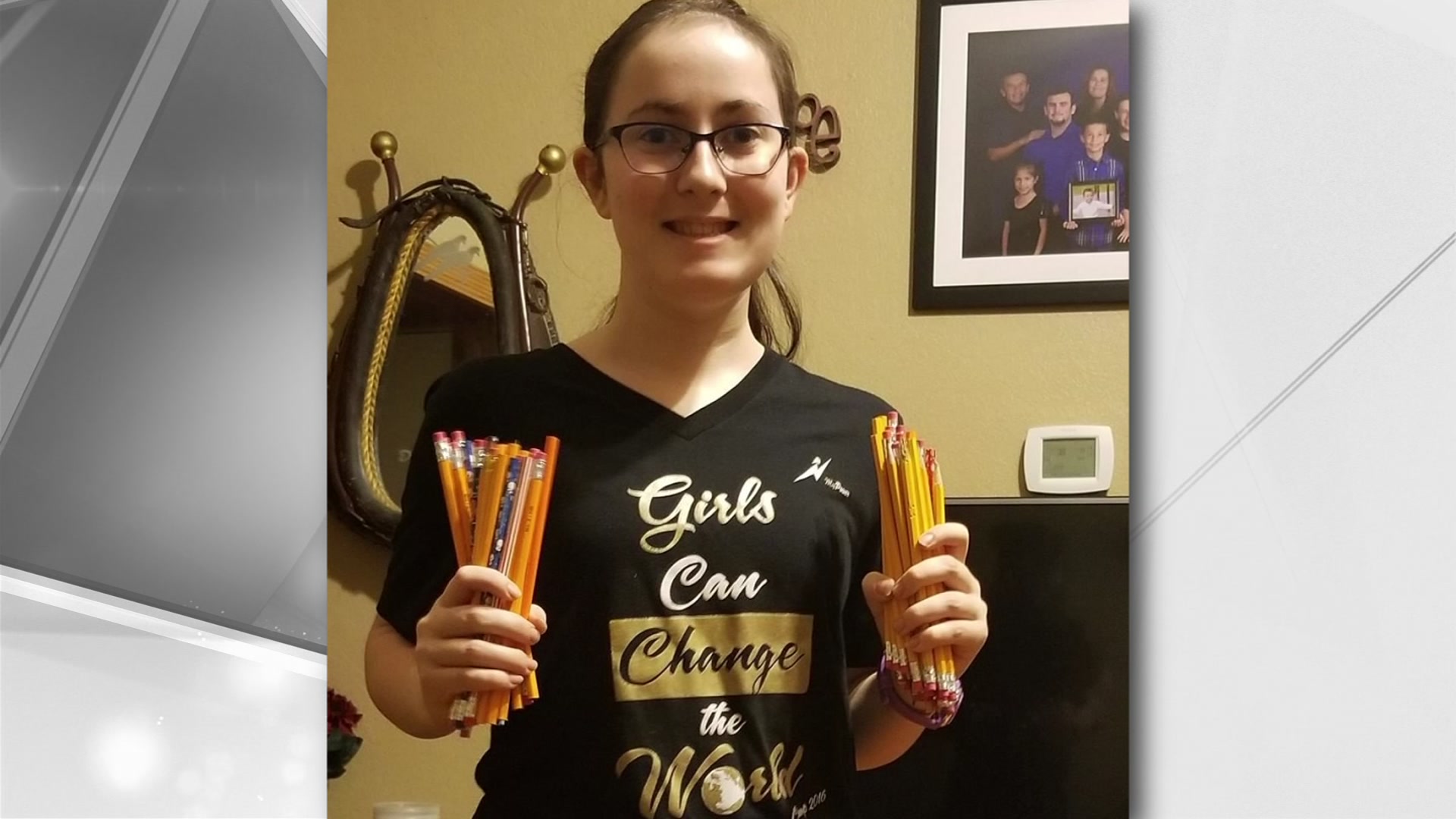 Cleburne Girl, 13, Collects 40K Pencils for Teachers