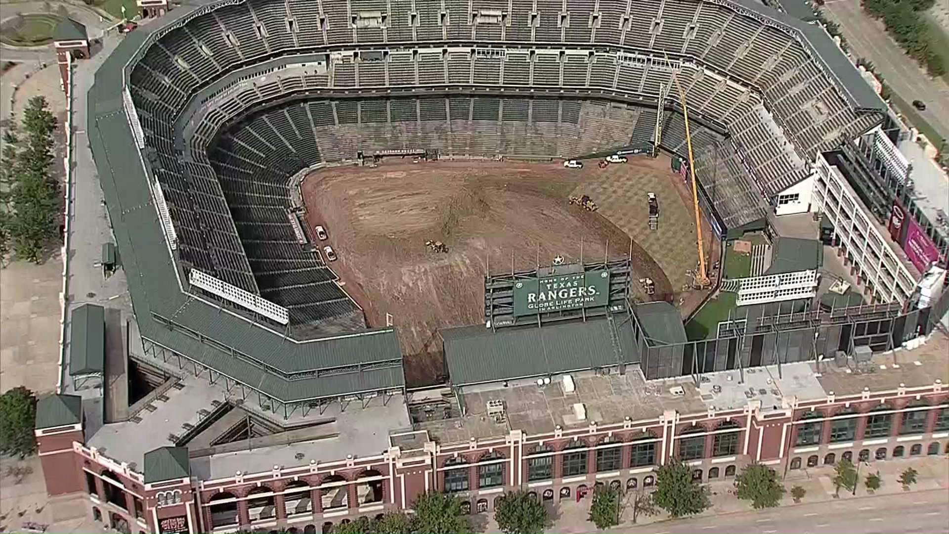 Construction Underway at Globe Life Park for New Reconfiguration